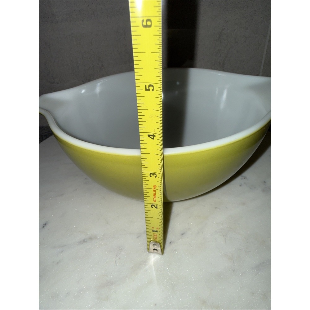 Vintage Pyrex 442 1-1/2 Quart Cinderella Mixing Bowl Verde Green Olive Avocado - Picture 8 of 12